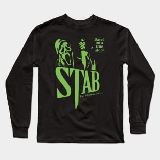 Horror movie logo -  based on a true story Long Sleeve T-Shirt